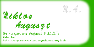 miklos auguszt business card